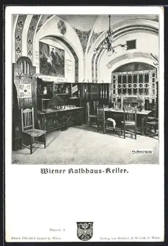 AK Wien, Rathaus-Keller, Innenansicht