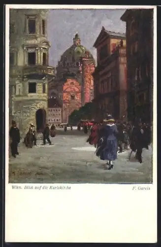 AK Wien, Blick auf die Karlskirche