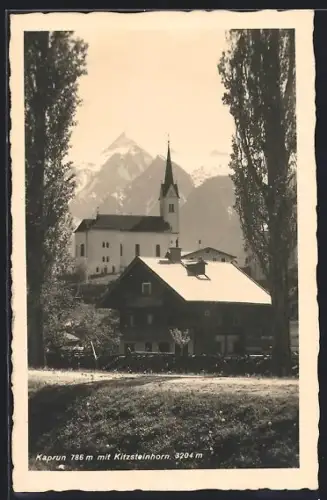 AK Kaprun, Kirche mit Kitzsteinhorn