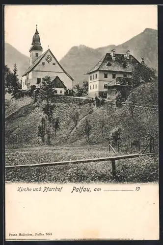 AK Palfau am, Kirche und Pfarrhof