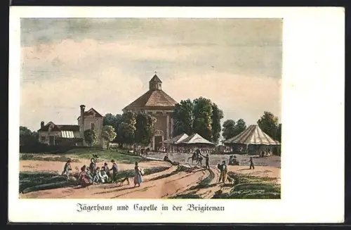 Künstler-AK Wien, Brigittenau, Jägerhaus und Capelle