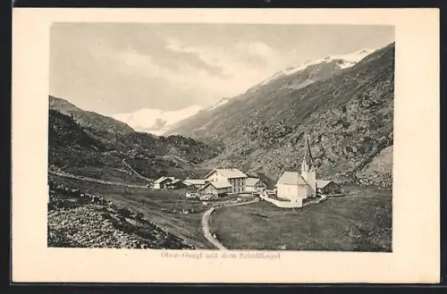 AK Ober-Gurgl, Kirche mit dem Schalfkogel