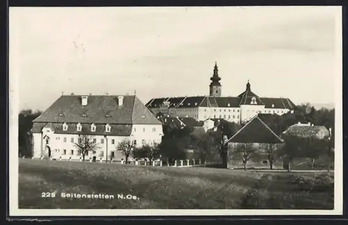 AK Seitenstetten /N. Oe., Blick zum Kloster