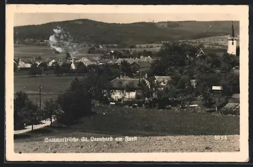 AK St. Leonhard am Forst, Teilansicht mit Kirche