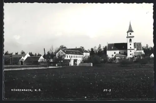 AK Röhrenbach /N. Ö., Ortspartie mit Kirche