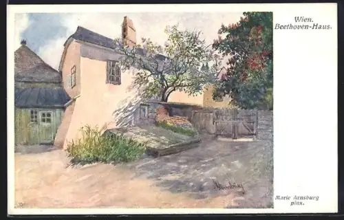 Künstler-AK Brüder Kohn (B.K.W.I): Wien, Das Beethoven-Haus