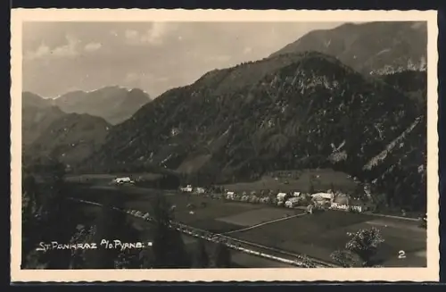 AK St. Pankraz a. d. Pyrn, Teilansicht mit Kirche