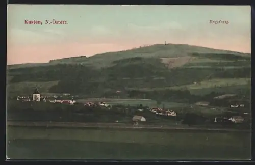 AK Kasten /N.-Österr., Ortspartie mit Hegerberg