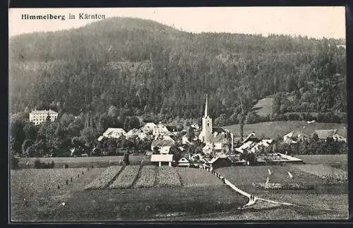 AK Himmelberg in Kärnten, Teilansicht mit Kirche