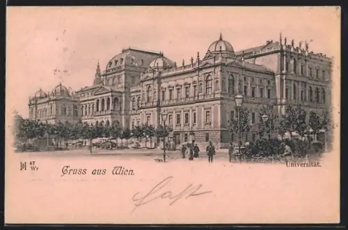 AK Wien, Universität mit Strassenpartie