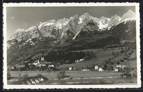 AK Werfen, Ortspartie mit dem Tennengebirge