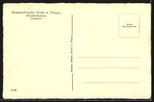 AK Frain a. Thaya, Talsperre