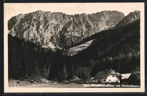 AK Rax, Bindergasthaus mit Kahlmäuern