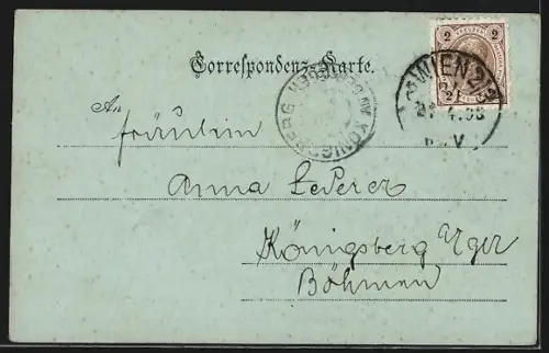 Mondschein-AK Wien, Rathaus mit Strassenpartie