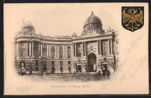 AK Wien, Kaiserliche Hofburg, Wappen