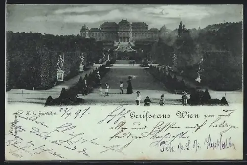 Mondschein-AK Wien, K. k. Belvedére