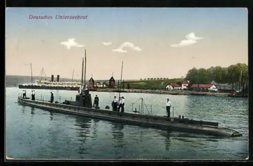 AK Deutsches Unterseeboot U-3 in heimatlichen Gewässern