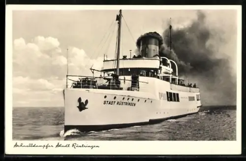 AK Schnelldampfer Stadt Rüstringen vom Jade-Seebäderdienst, Passagierschiff