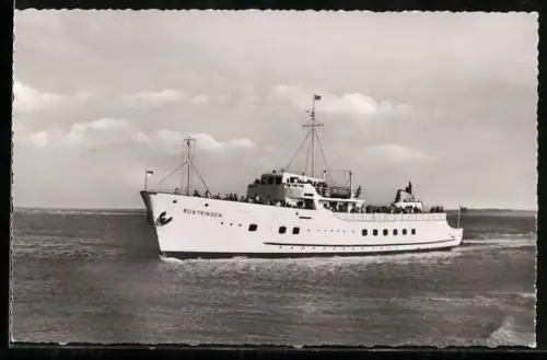 AK Wangerooge, Dampfer Rüstringen in Fahrt, Passagierschiff