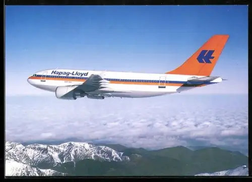 AK Flugzeug, Hapag-Lloyd Airbus A310-300 im Flug