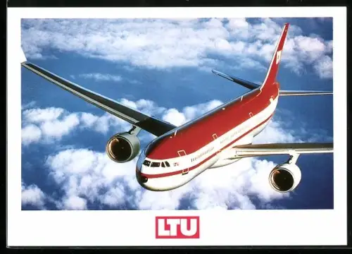 AK Passagierflugzeug Airbus A 330-300 der LTU im Fluge