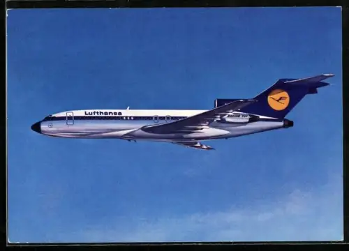 AK Passagierflugzeug Boeing 727 Europa Jet der Lufthansa im Fluge