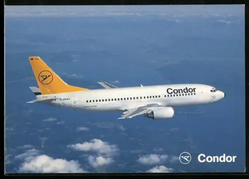 AK Passagierflugzeug Boeing 737-300 D-ABWA der Condor im Fluge