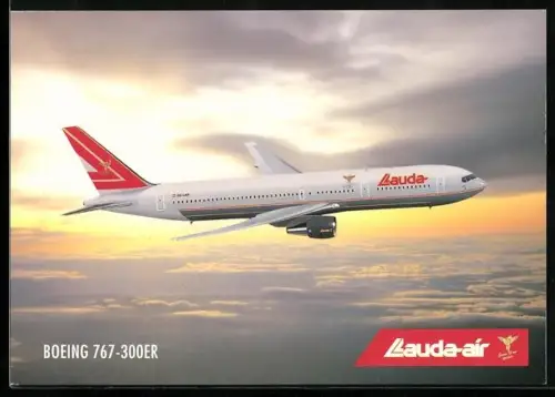 AK Passagierflugzeug Boeing 767-300 ER der Lauda-Air im Fluge