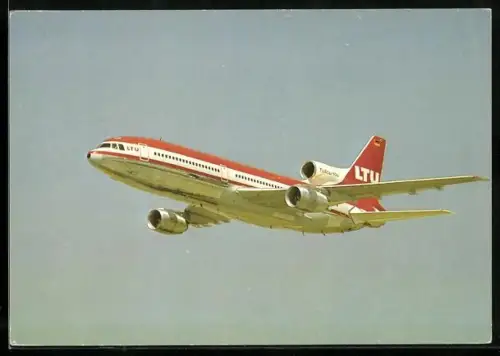 AK Passagierflugzeug TriStar L-1011-500 der LTU im FLuge