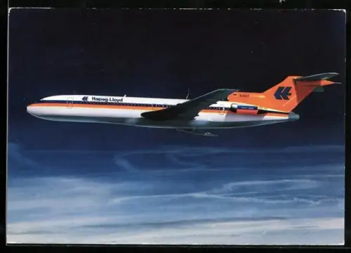 AK Flugzeug der Hapag-Lloyd Boeing-Jet 727-200 in der Luft