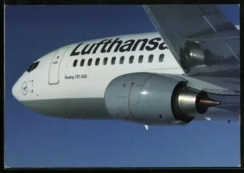 AK Flugzeug, Lufthansa Boeing 737-400 im Flug