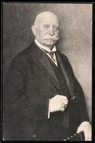 AK Ferdinand Graf von Zeppelin mit Zwicker in der Hand