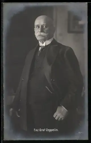 AK Portrait Exzellenz Graf Zeppelin im Anzug