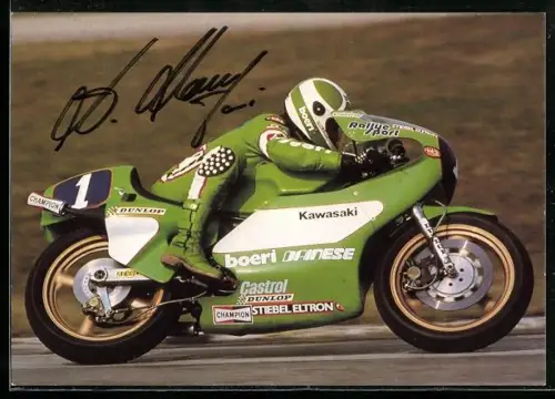 AK Team Kawasaki Deutschland, Anton Mang, Original Autgraph