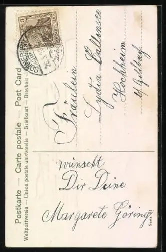 AK Mädchen mit Osterküken