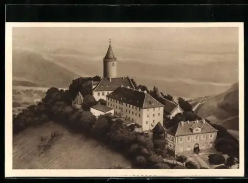 AK Kahla a. Saale, Blick zur Leuchtenburg, Ganzsache WHW Winterhilfswerk 1934/35