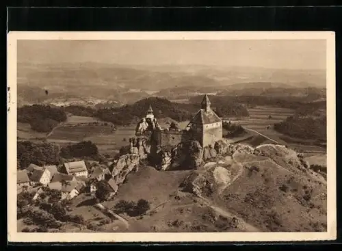 AK Hersbruck /Mfr., An der Burg Hohenstein, Ganzsache WHW Winterhilfswerk