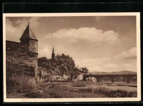 AK Saarburg /Trier, Blick auf die Burg, Ganzsache WHW Winterhilfswerk 1934 /35