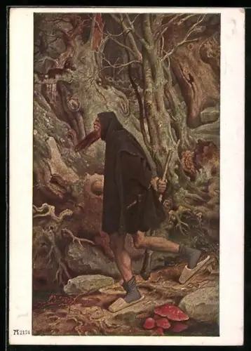 Künstler-AK Moritz von Schwind: Rübezahl - Number Nip