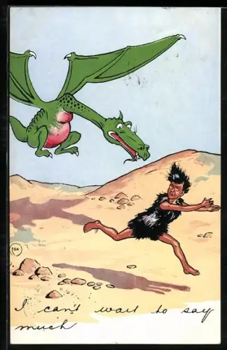 AK Steinzeitmensch flieht vor Flugsaurier