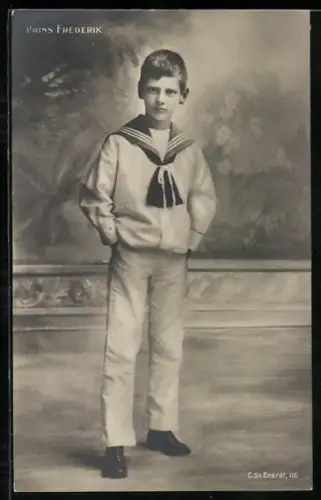 AK Prinz Frederik von Dänemark in Matrosenuniform