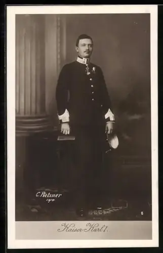 AK Kaiser Karl I. von Österreich in Uniform mit Orden