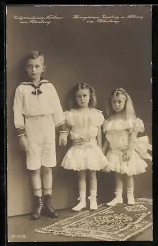 AK Erbgrossherzog Nicolaus von Oldenburg mit den Herzoginnen Ingeborg & Altburg