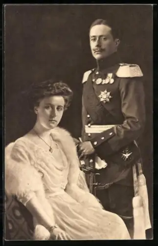 AK Grossherzog Wilhelm Ernst u. Grossherzogin Feodora von Sachsen-Weimar-Eisenach