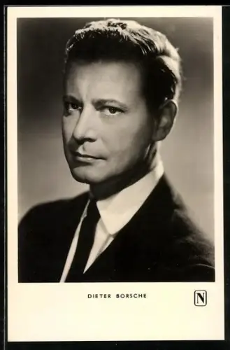 AK Schauspieler Dieter Borsche im Anzug mit Krawatte