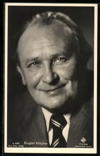 AK Schauspieler Eugen Klöpfer im Anzug mit Krawatte