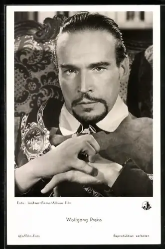 AK Wolfgang Preiss in einer Filmrolle, Portrait