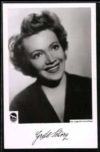 AK Schauspielerin Gretl Schörg mit freundlichem Blick