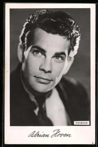 AK Schauspieler Adrian Hoven im Anzug