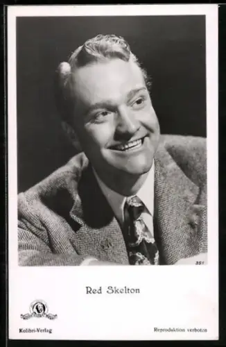 AK Schauspieler Red Skelton mit freudigem Lächeln